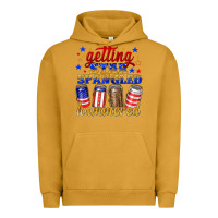 Pigment Peanut Butter getting star spangled hammered Urban Hoodie - NancyCooperArtShop