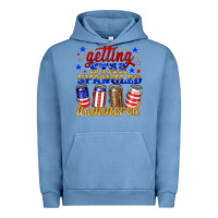 Pigment Pebble Blue getting star spangled hammered Urban Hoodie - NancyCooperArtShop