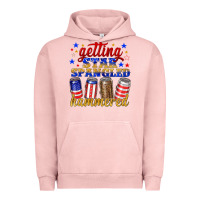 Pigment Salmon getting star spangled hammered Urban Hoodie - NancyCooperArtShop