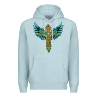 Blue Mist wing cross Premium Hoodie - Artiststas