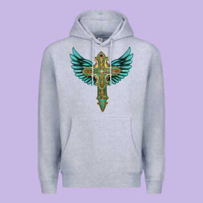Wing Cross Premium Hoodie Designed By Artiststas
