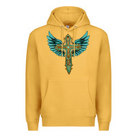 Mustard wing cross Premium Hoodie - Artiststas