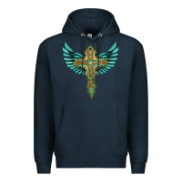 Navy wing cross Premium Hoodie - Artiststas