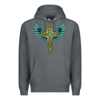 Rock wing cross Premium Hoodie - Artiststas