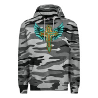 Slate Camo wing cross Premium Hoodie - Artiststas