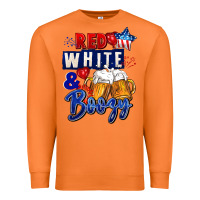 Carrot Red white and boozy 4th of july Premium Sweatshirt - CowGirlArtShop