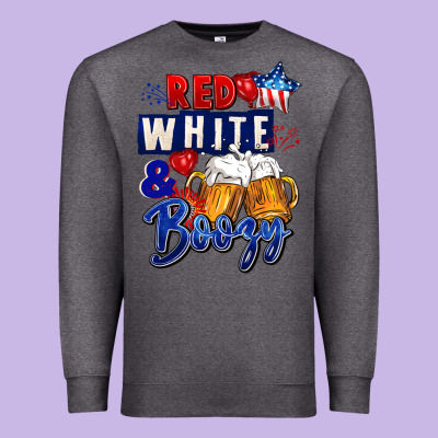Red White And Boozy 4th Of July Premium Sweatshirt Designed By Cowgirlartshop