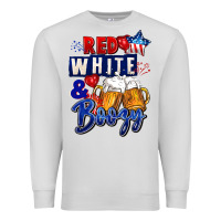 Dove Grey Red white and boozy 4th of july Premium Sweatshirt - CowGirlArtShop