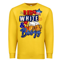 Lemon Red white and boozy 4th of july Premium Sweatshirt - CowGirlArtShop