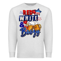 Oatmeal Heather Red white and boozy 4th of july Premium Sweatshirt - CowGirlArtShop
