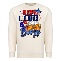 Sandshell Red white and boozy 4th of july Premium Sweatshirt - CowGirlArtShop