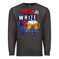 Smoke Red white and boozy 4th of july Premium Sweatshirt - CowGirlArtShop