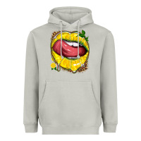 Moon Dust lemon lips with leopard Heavyweight Hoodie - texasbilliewilder