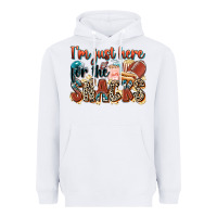 White i'm just here for the snacks american football Heavyweight Hoodie - Zillion Design Studio