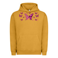 Pigment Peanut Butter floral breast cancer butterfly Urban Hoodie - Jasminsmagicworld
