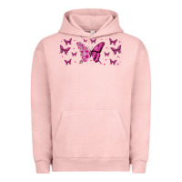 Pigment Salmon floral breast cancer butterfly Urban Hoodie - Jasminsmagicworld