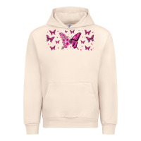 Sandshell floral breast cancer butterfly Urban Hoodie - Jasminsmagicworld