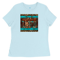 Baby Blue nail tech life mug coaster Ladies Tee - BarkalooDesign