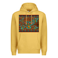 Antique Gold western thunderbird and arrow with aztec leopard Premium Hoodie - Artiststas