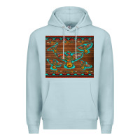 Blue Mist western thunderbird and arrow with aztec leopard Premium Hoodie - Artiststas