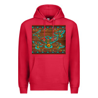 Cardinal western thunderbird and arrow with aztec leopard Premium Hoodie - Artiststas