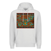 Dove Grey western thunderbird and arrow with aztec leopard Premium Hoodie - Artiststas