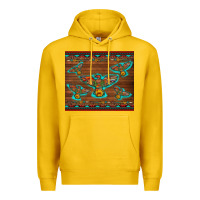 Lemon western thunderbird and arrow with aztec leopard Premium Hoodie - Artiststas