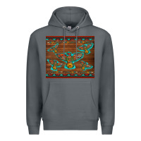 Rock western thunderbird and arrow with aztec leopard Premium Hoodie - Artiststas