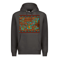 Smoke western thunderbird and arrow with aztec leopard Premium Hoodie - Artiststas