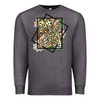 Charcoal Heather mama leopard Premium Sweatshirt - CowhideDigitalArt