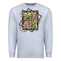 Heather Grey mama leopard Premium Sweatshirt - CowhideDigitalArt