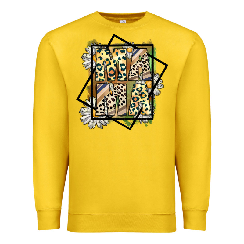 Mama Leopard Premium Sweatshirt by CowhideDigitalArt | Teevron