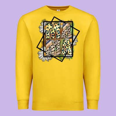 Mama Leopard Premium Sweatshirt Designed By Cowhidedigitalart