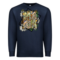 Navy mama leopard Premium Sweatshirt - CowhideDigitalArt