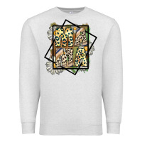 Oatmeal Heather mama leopard Premium Sweatshirt - CowhideDigitalArt