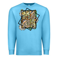 Ocean Blue mama leopard Premium Sweatshirt - CowhideDigitalArt
