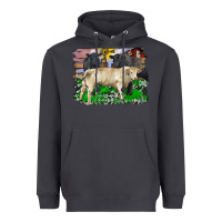 Smoke charolais bull black angus cattle and bull with barnyard and cowhide Heavyweight Hoodie - RanaPortraitStore