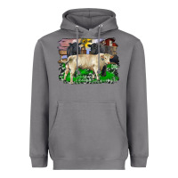 Storm charolais bull black angus cattle and bull with barnyard and cowhide Heavyweight Hoodie - RanaPortraitStore