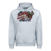 Heather Grey i back the blue eagle Urban Hoodie - NancyCooperArtShop