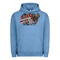 Pigment Pebble Blue i back the blue eagle Urban Hoodie - NancyCooperArtShop
