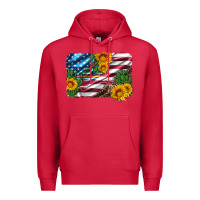 Cardinal usa flag and sunflower serape leopard and cactus Premium Hoodie - Artiststas