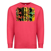 Cardinal juneteenth 1865 brush stroke Premium Sweatshirt - HRA Design Shop