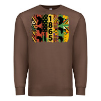 Chestnut juneteenth 1865 brush stroke Premium Sweatshirt - HRA Design Shop