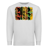 Dove Grey juneteenth 1865 brush stroke Premium Sweatshirt - HRA Design Shop