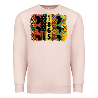 Pale Pink juneteenth 1865 brush stroke Premium Sweatshirt - HRA Design Shop
