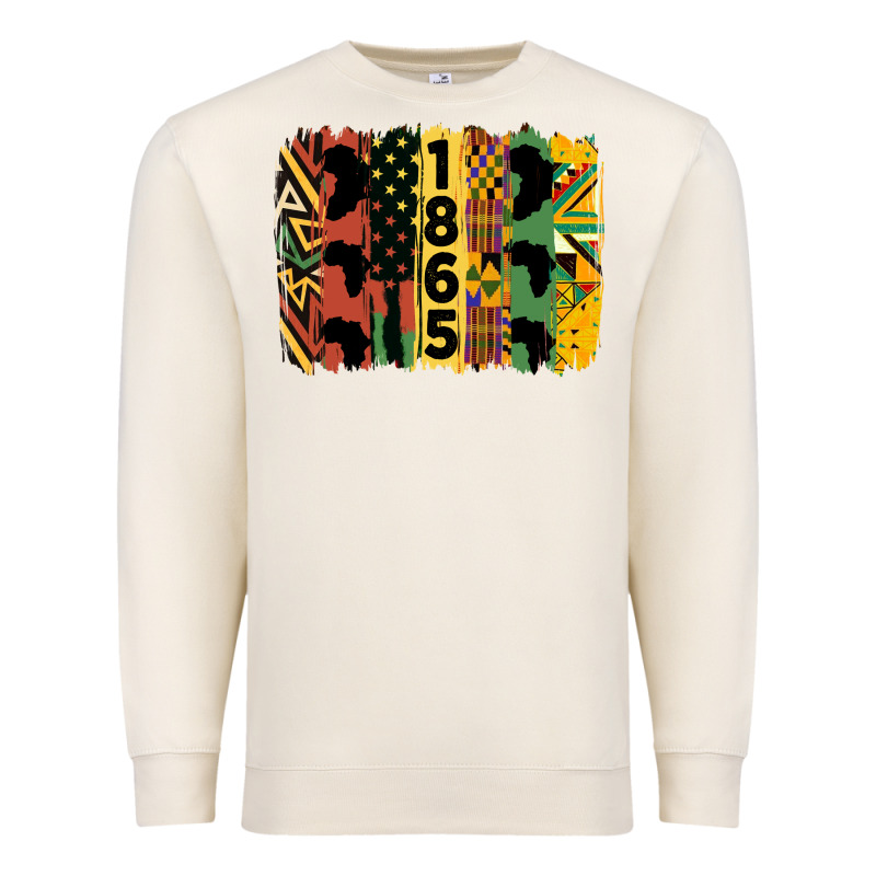 Juneteenth 1865 Brush Stroke Premium Sweatshirt by HRA Design Shop | Teevron