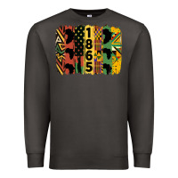 Smoke juneteenth 1865 brush stroke Premium Sweatshirt - HRA Design Shop