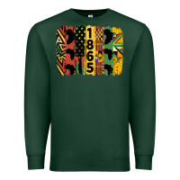 Sports Green juneteenth 1865 brush stroke Premium Sweatshirt - HRA Design Shop