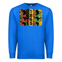 True Royal juneteenth 1865 brush stroke Premium Sweatshirt - HRA Design Shop
