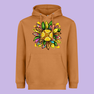 Lemon Sunflower Heavyweight Hoodie Designed By Texasbilliewilder
